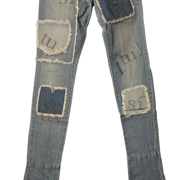 Si Tu Veux Superstack Indigo Wash Mens Jeans Size 34